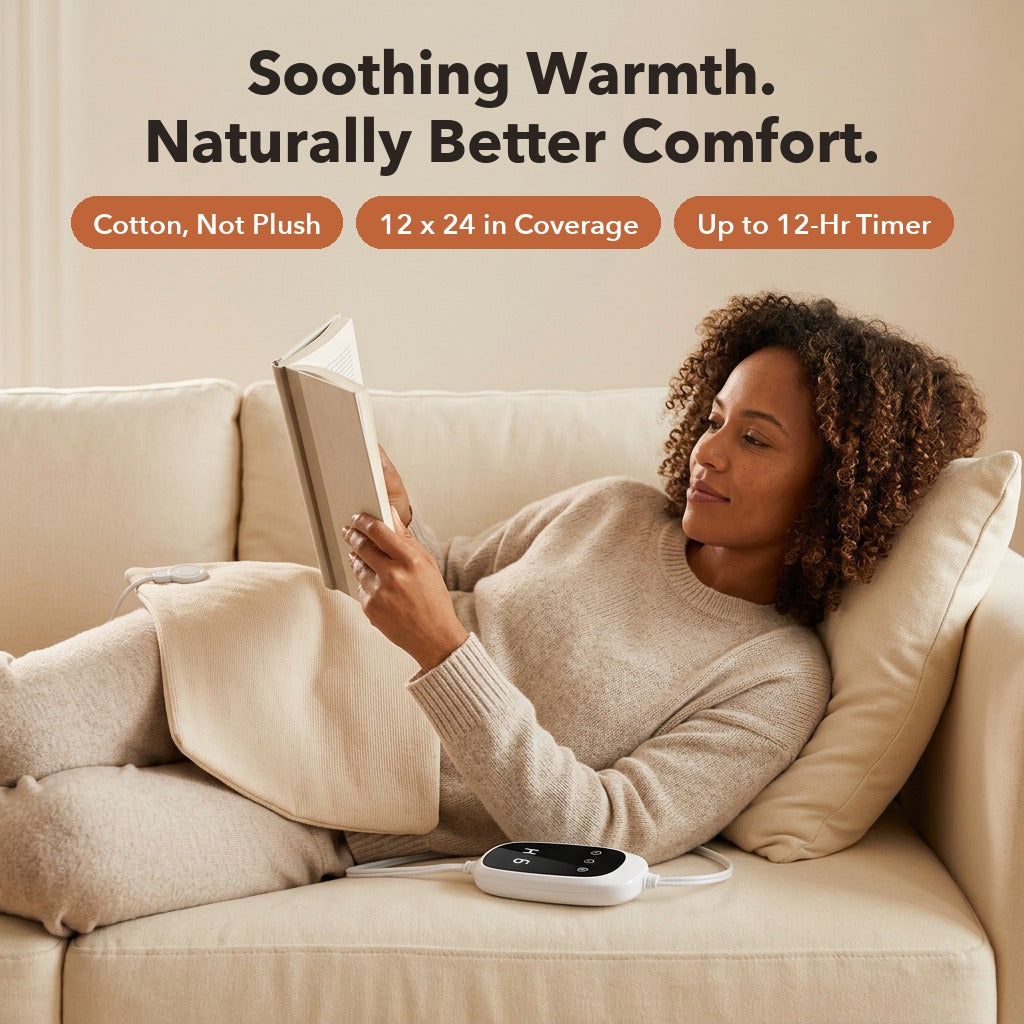 Relaxing with the cotton heating pad for soothing everyday warmth