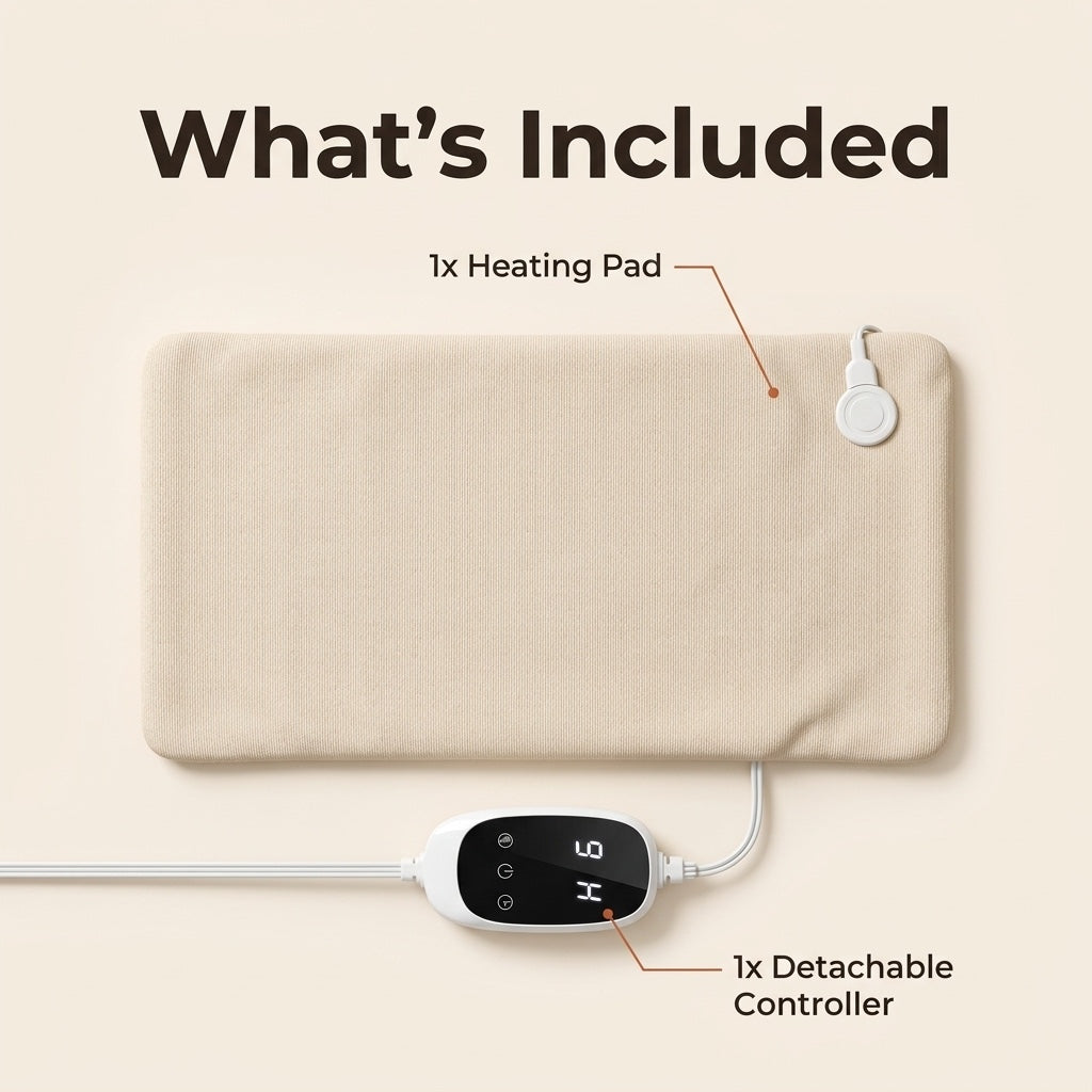 What's included: heating pad and detachable LED controller with cord
