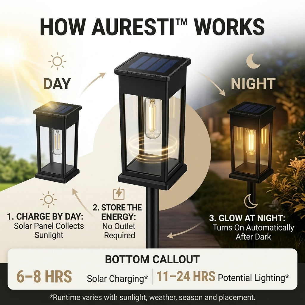 Auresti™ Solar Pathway Lights