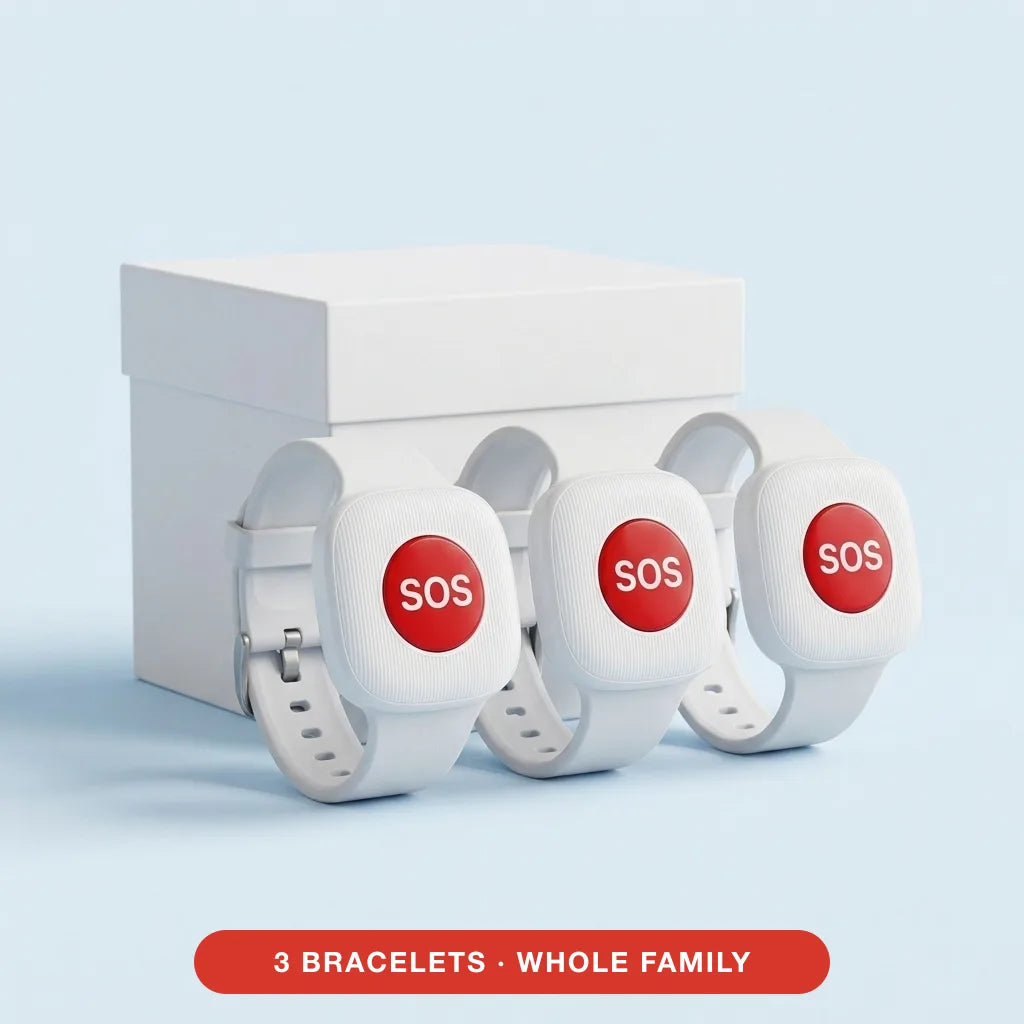 3 Kinbell SOS bracelets for the whole family