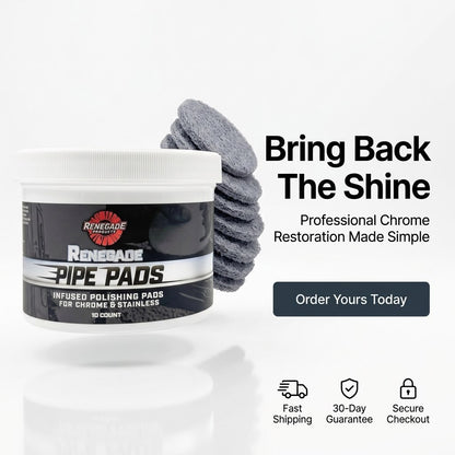 MirrorFinish Pads™ Remove scratches and oxidation.