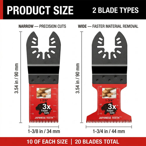 Japanese Teeth™ Fast-Cut Oscillating Blades