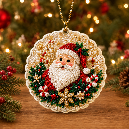 DIY Diamond Painting Santa Hanging Ornament Kit